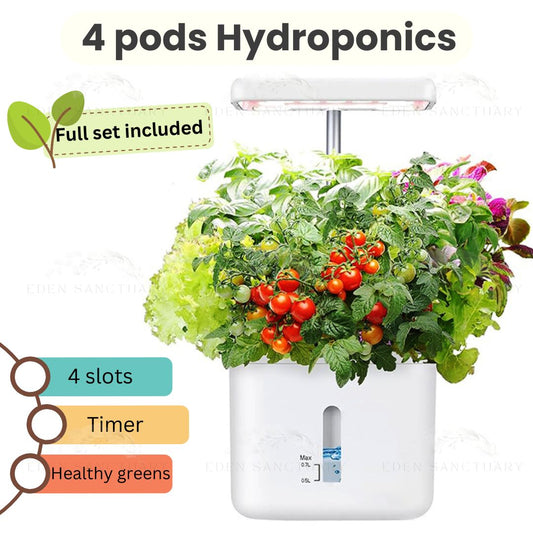 UrbanHarvest 4-Pod Smart Hydroponics Kit