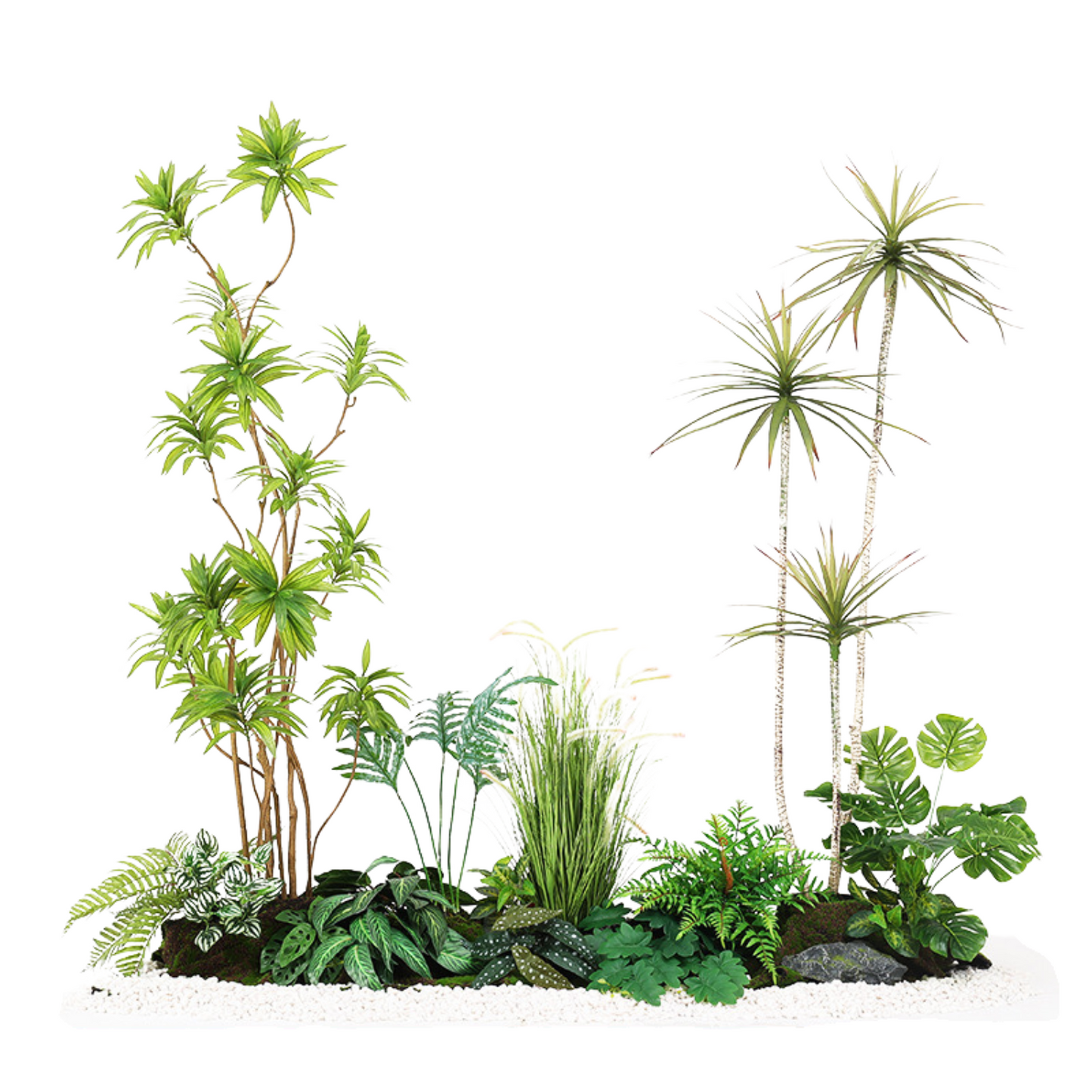 Lily Bamboo & Agave Set - 2.0m (L) X 1.8m (H) X 1.0m (W)